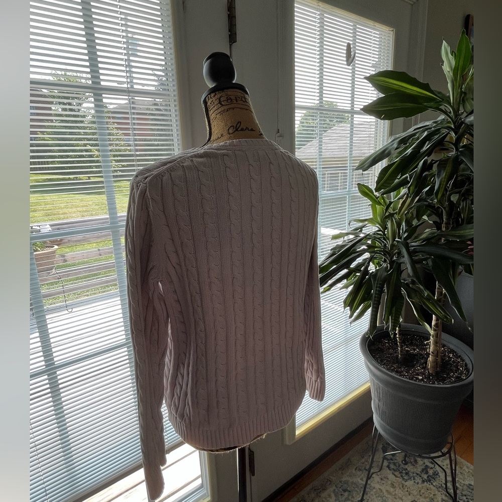 LL Bean Cable Knit Crew Sweater! - Picture 4 of 5
